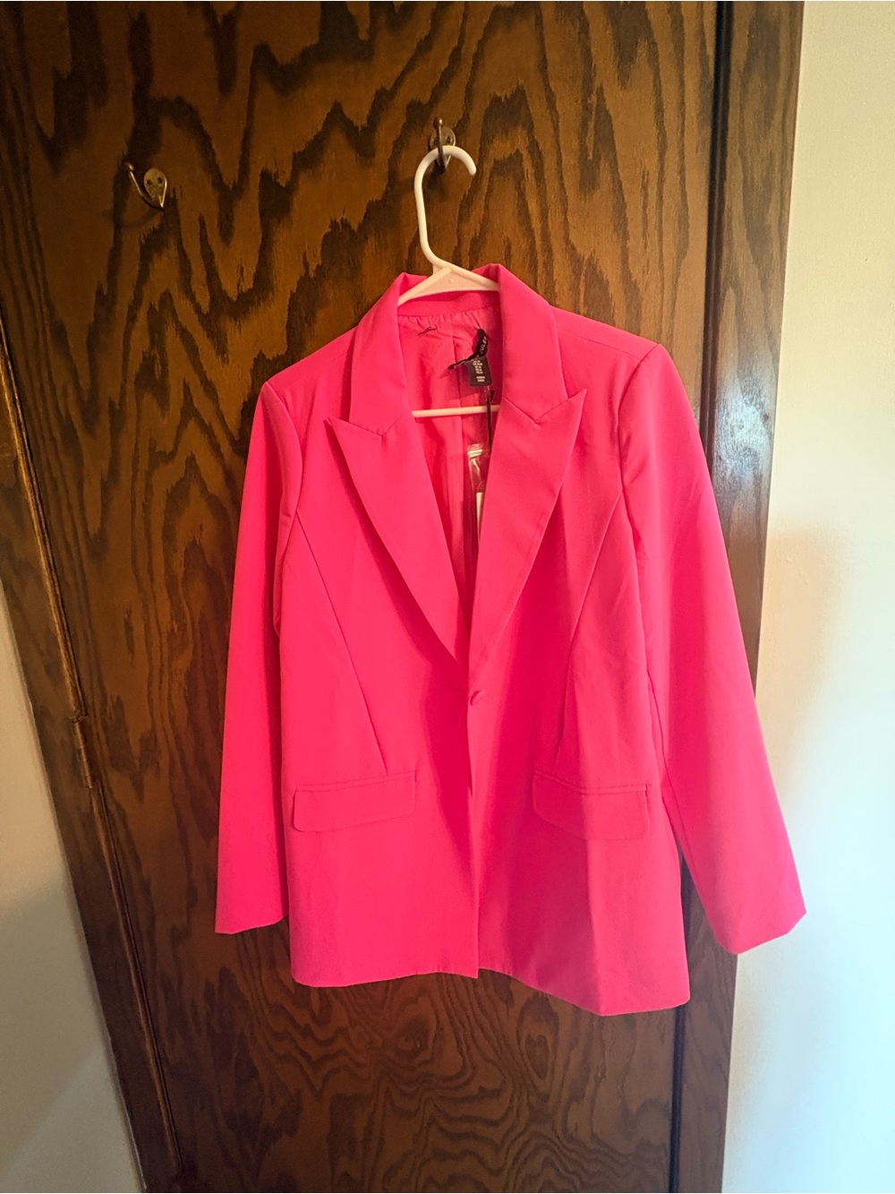 Sincerly Jules Vibrant Hot Pink Tailored Blazer